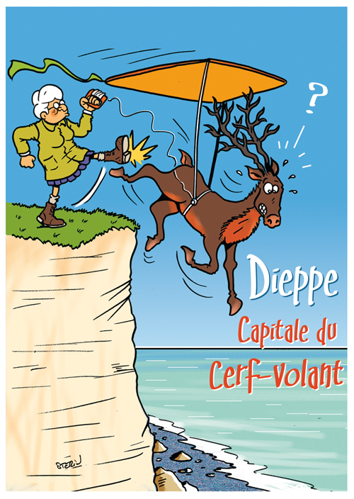 Affiche - Dieppe - Capital du Cerf Volant - Polète